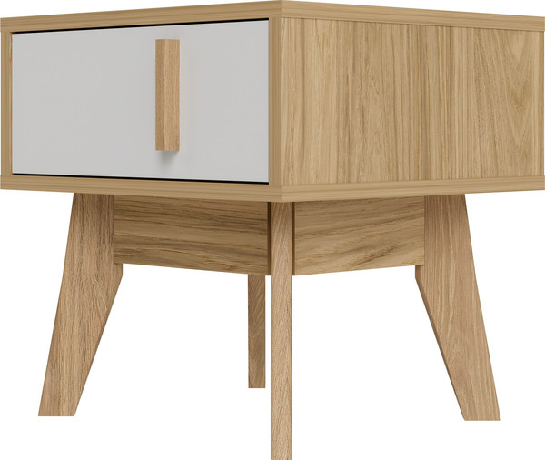 Изображение товара Прикроватная тумба MySTAR Норсан ИВ-125.03 (гикори ричмонд/белый)