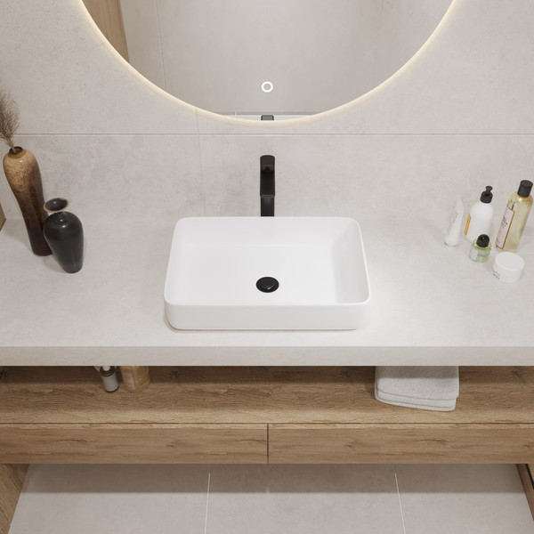 Изображение товара Умывальник Lauter 21487-50 + клапан 21190G + сифон 21635G (золото)