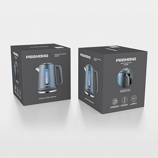 Изображение товара Электрочайник Redmond KM238 (серо-голубой)