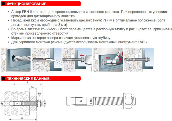 Изображение товара Анкер клиновой FISCHER FBN II 16/100 HDG / 507554 (10шт)