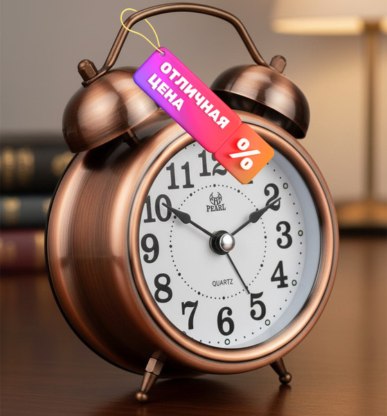 Настольные часы Sundays Home Будильник / 860400098A (золото)