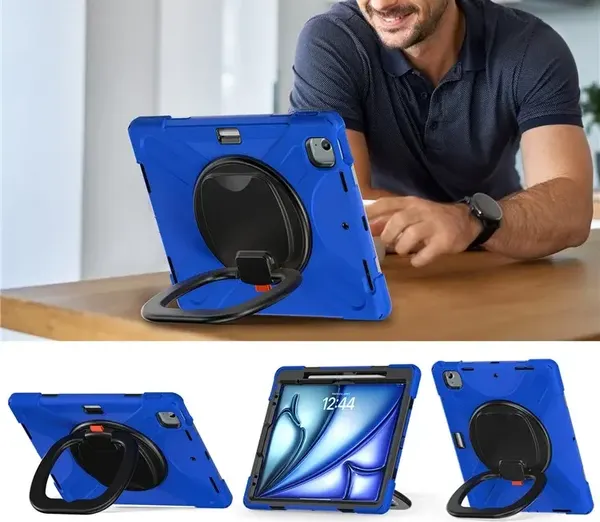 Изображение товара Чехол для планшета G-Case iPad Air 13 2024/iPad Pro 12.9 2022/2021/2020/2018 / 6602006774E (синий/черный)