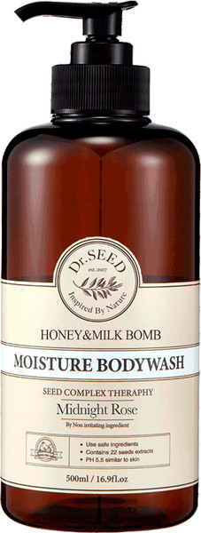 Изображение товара Гель для душа Dr.SEED Honey & Milk Bomb Moisture Midnight Rose (500мл)