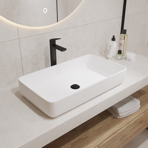 Изображение товара Умывальник Lauter 21487-60 + клапан 21190G  + сифон 21635G (золото)
