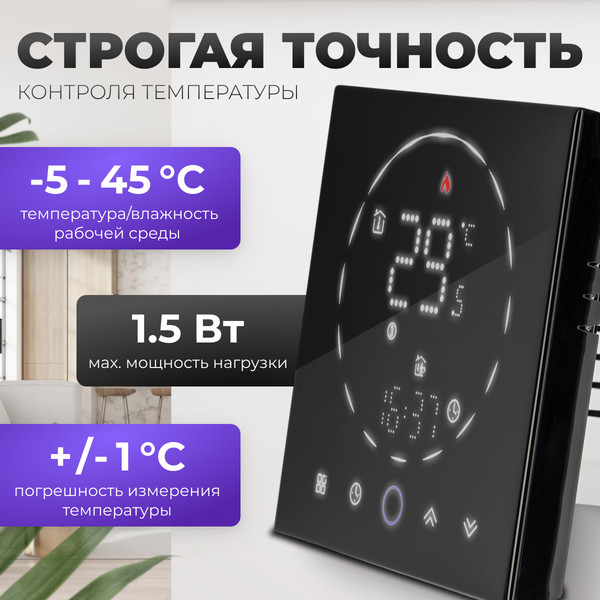 Изображение товара Терморегулятор для теплого пола Sundays Home 241125016 (белый)