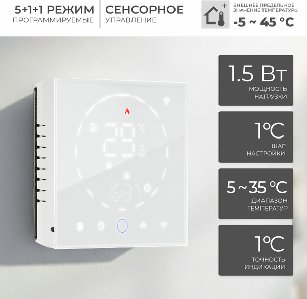 Изображение товара Термостат для климатической техники Sundays Home 241125016 (белый)