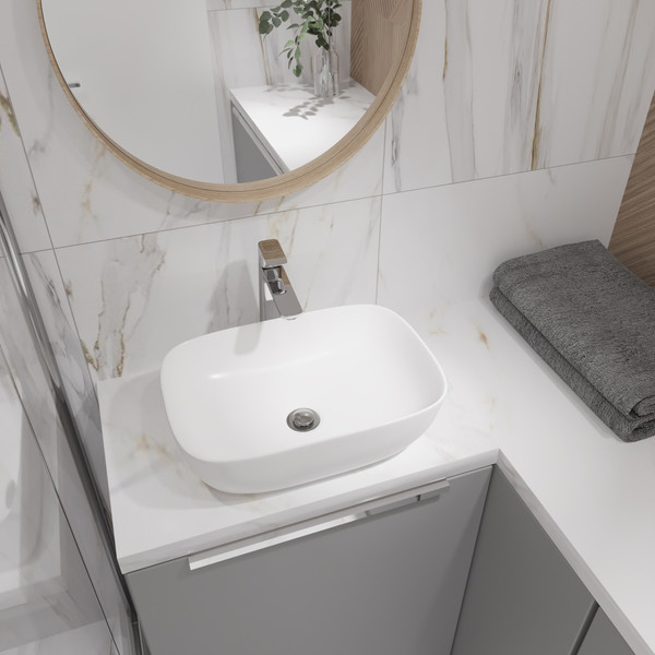 Изображение товара Умывальник Lauter 21493A + клапан 21190G + сифон 21635G (золото)