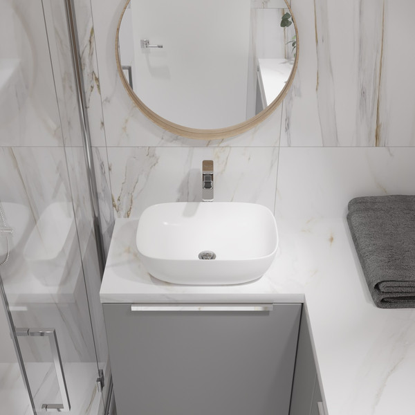 Изображение товара Умывальник Lauter 21493A + клапан 21190G + сифон 21635G (золото)