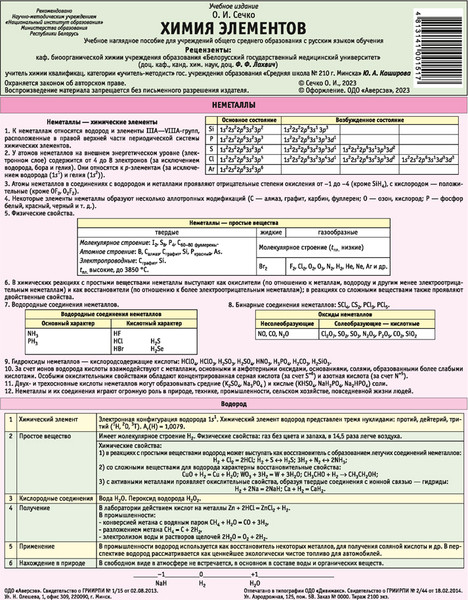 Изображение товара Наглядное пособие Аверсэв Химия элементов, мягкая обложка (Сечко Ольга)