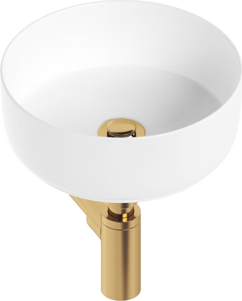 Изображение товара Умывальник Lauter 21499-31 + клапан 21190G + сифон 21635G (золото)