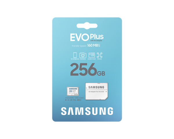 Изображение товара Карта памяти Samsung EVO Plus microSDXC 256GB + адаптер (MB-MC256SA/APC)