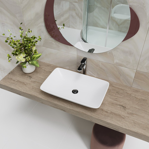 Изображение товара Умывальник Lauter 21540 + клапан 21190CH + сифон 21635CH (хром)