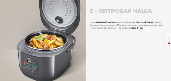 Изображение товара Мультиварка Redmond MC100S (серый)