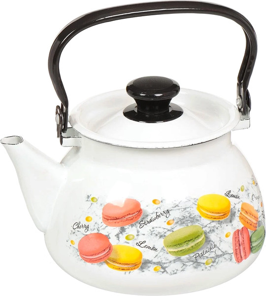 Изображение товара Чайник КМЗ Цветное печенье 42104-122/6У4 (белый)