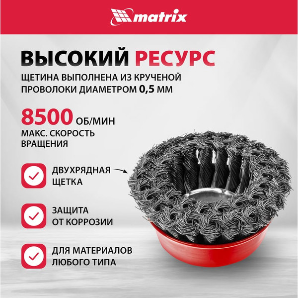 Изображение товара Щетка для электроинструмента Matrix 74682