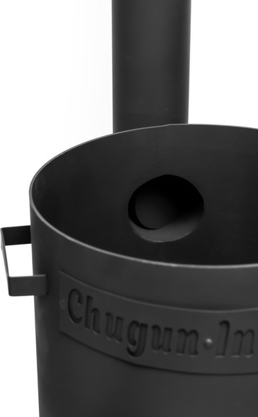 Изображение товара Печь-мангал Chugun Invest Усиленная 2мм (12л, с дымоходом и зольником)