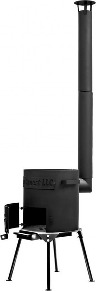 Изображение товара Печь-мангал Chugun Invest Усиленная 3мм (12л, с дымоходом и зольником)