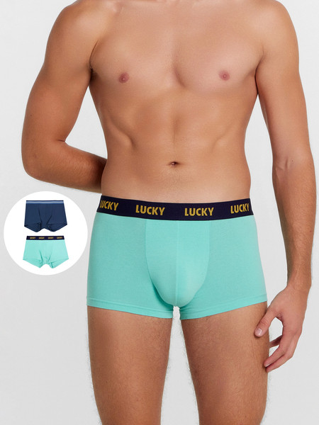 Изображение товара Комплект мужских трусов Mark Formelle 411215-2 (р.86-96, голубая мята/морская глубина)