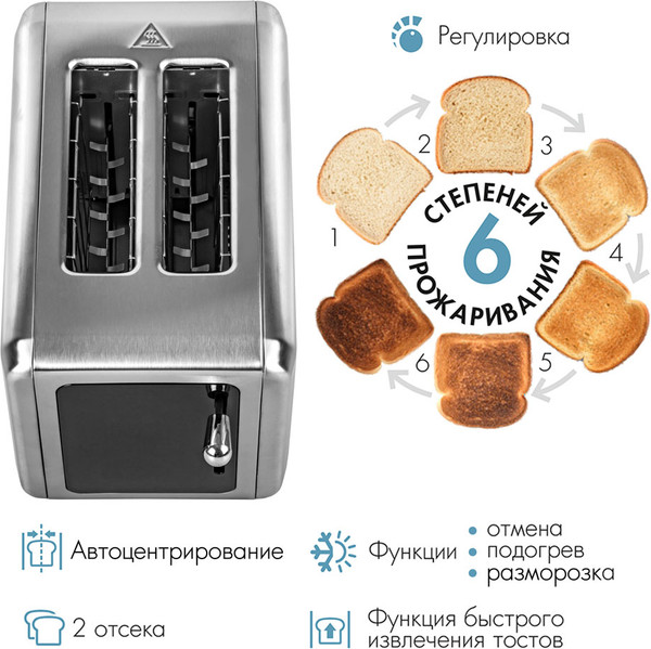 Изображение товара Тостер Endever Skyline ST-125 (черный)