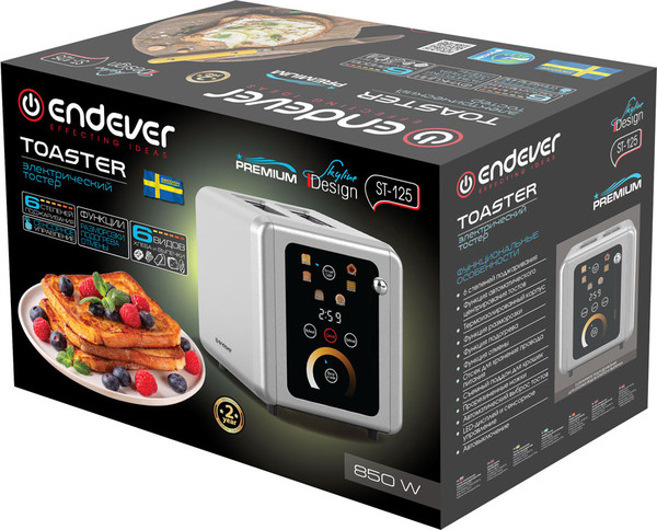 Изображение товара Тостер Endever Skyline ST-125 (черный)