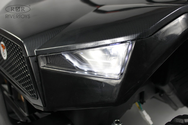 Изображение товара Детский автомобиль RiverToys A707AA LUX 4WD (черный карбон)