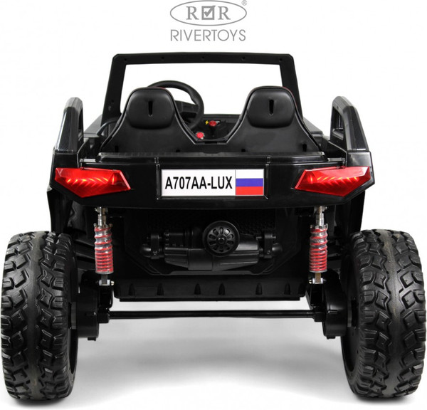 Изображение товара Детский автомобиль RiverToys A707AA LUX 4WD (черный карбон)