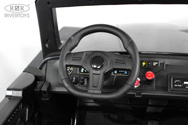 Изображение товара Детский автомобиль RiverToys A707AA LUX 4WD (черный карбон)