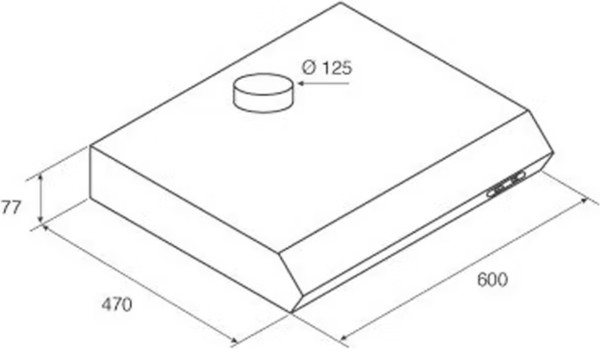 Изображение товара Вытяжка плоская Turboair Tilly Lux WH/F/60