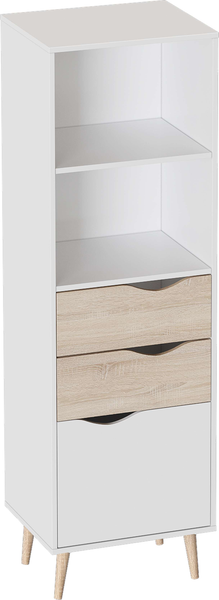Изображение товара Стеллаж Мебельград Соната (белый фон/дуб сонома)