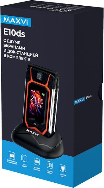 Изображение товара Мобильный телефон Maxvi E 10ds (красный)