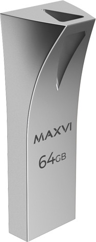 Изображение товара USB flash накопитель Maxvi MK2 64GB 2.0 (металлик/серебристый)