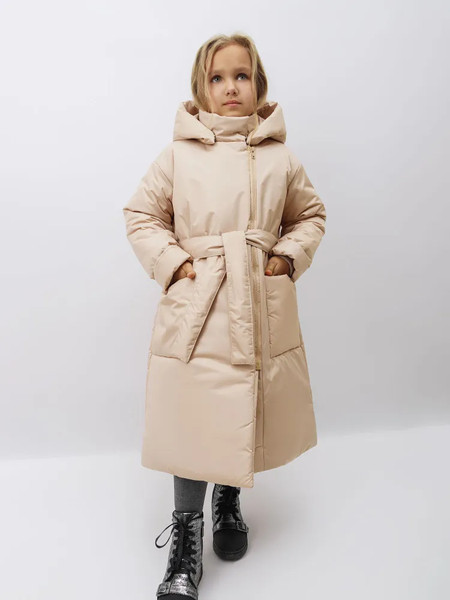 Изображение товара Пальто детское Amarobaby Snuggly / AB-OD24-SNUGGLY29/03-122 (бежевый, р.122-128)