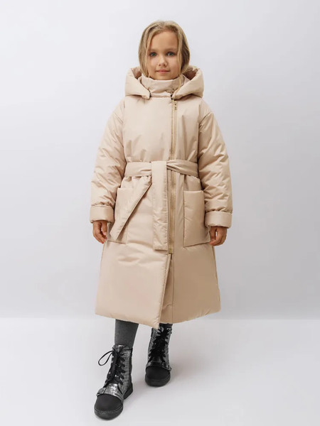Изображение товара Пальто детское Amarobaby Snuggly / AB-OD24-SNUGGLY29/03-128 (бежевый, р.128-134)