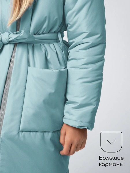 Изображение товара Пальто детское Amarobaby Snuggly / AB-OD24-SNUGGLY29/19-122 (голубой, р.122-128)