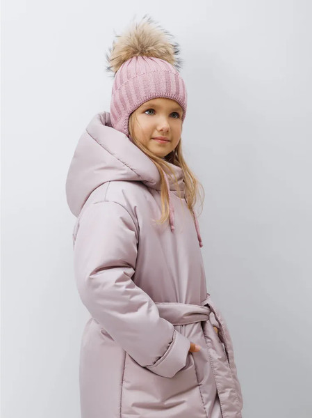 Изображение товара Пальто детское Amarobaby Snuggly / AB-OD24-SNUGGLY29/27-134 (пудровый, р.134-140)