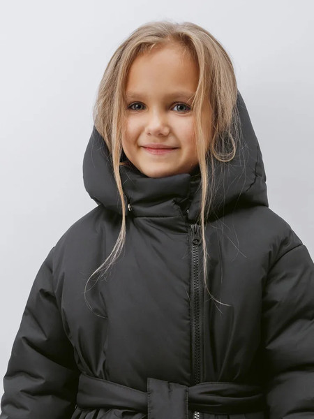Изображение товара Пальто детское Amarobaby Snuggly / AB-OD24-SNUGGLY29/09-128 (черный, р.128-134)