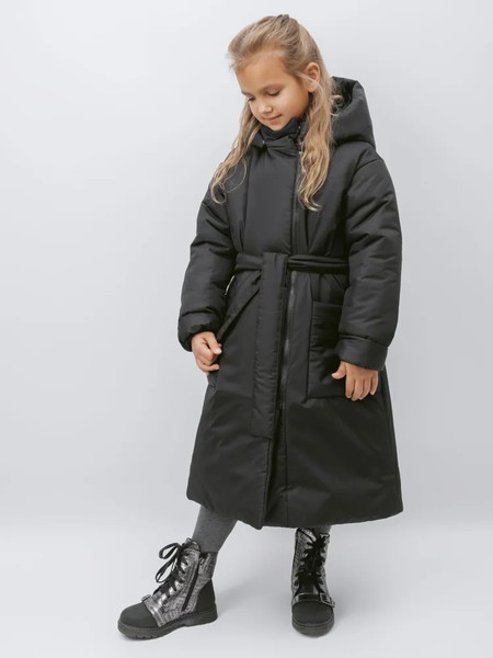 Изображение товара Пальто детское Amarobaby Snuggly / AB-OD24-SNUGGLY29/09-128 (черный, р.128-134)
