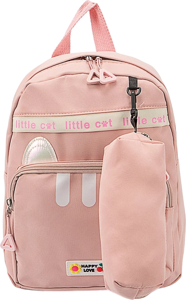 Изображение товара Детский рюкзак Ecotope Ушки. С пеналом / 287-1765-PNK (розовый)