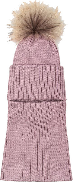 Изображение товара Шапочка для малышей Amarobaby Pure Love Pompon / AB-OD24-PLPO16/27-54 (пудровый, р.54-56)