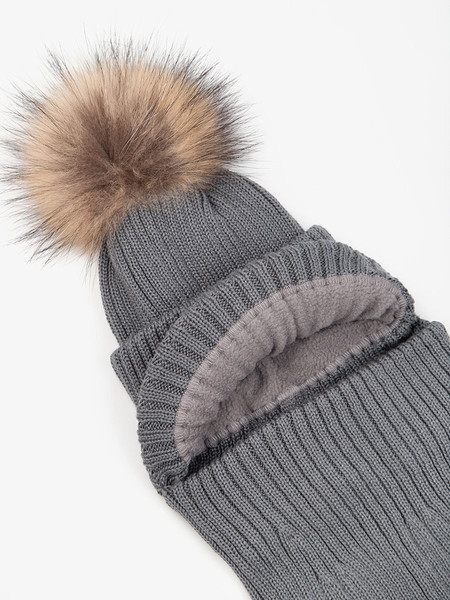 Изображение товара Шапочка для малышей Amarobaby Pure Love Pompon / AB-OD24-PLPO16/11-50 (серый, р.50-52)