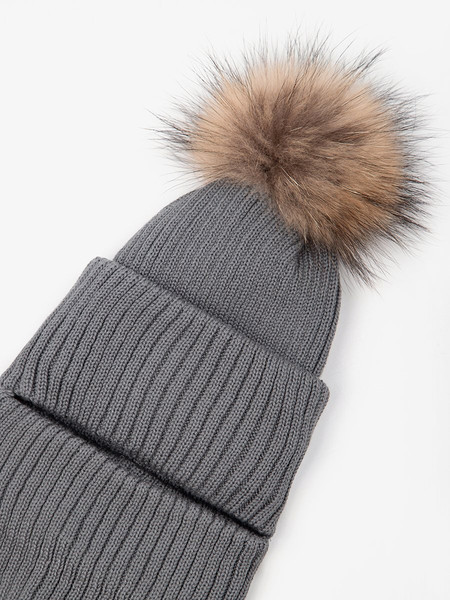 Изображение товара Шапочка для малышей Amarobaby Pure Love Pompon / AB-OD24-PLPO16/11-50 (серый, р.50-52)