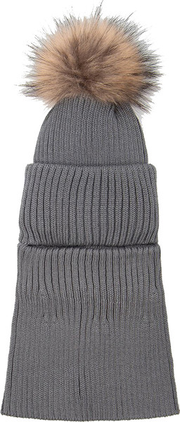 Изображение товара Шапочка для малышей Amarobaby Pure Love Pompon / AB-OD24-PLPO16/11-50 (серый, р.50-52)