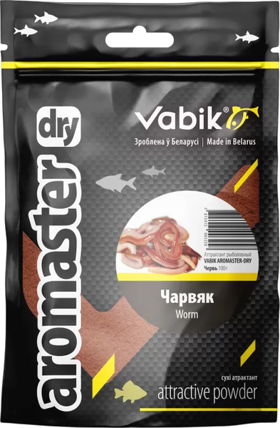 Изображение товара Ароматизатор рыболовный Vabik Aromaster-Dry Червь (100г)