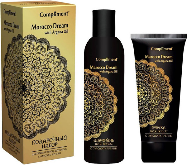 Изображение товара Набор косметики для волос Compliment Argana Hamam №128 Morocco Dream Шампунь 250мл+Маска 200мл