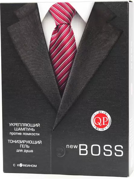 Изображение товара Набор косметики для тела и волос Q.P. New Boss №1114 Шампунь укрепляющий 250мл+Гель д/д 250мл
