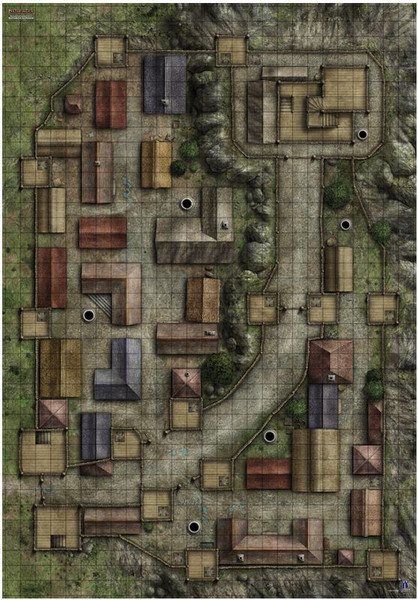 Изображение товара Игровое поле для настольной игры Мир Хобби Pathfinder. Большая деревня / 915990