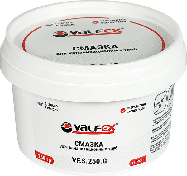 Изображение товара Смазка техническая Valfex Для канализационных труб VF.S.250.G (250г)