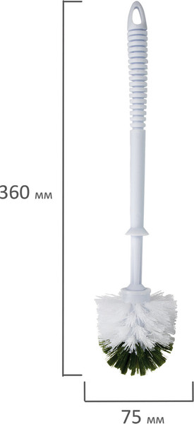 Изображение товара Ершик для унитаза Любаша 603628 (белый/зеленый)
