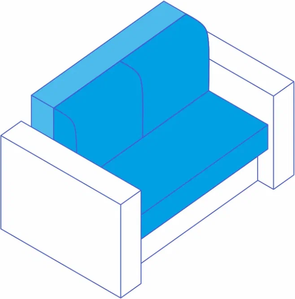 Изображение товара Диван Сириус Лидер-6 ППУ (Eva 01 велюр белый)