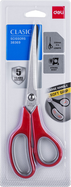 Изображение товара Ножницы канцелярские Deli Classic / 38369 (красный)